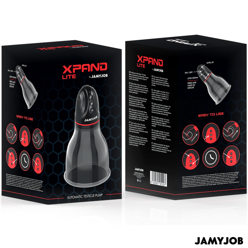 JAMYJOB - XPAND LITE AUTOMATIC TESTICLE PUMP 3 LEVELS OF STIMULATING WAVES GREY - Kink&Play