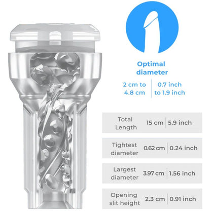 KIIROO - FEEL POCKET STROKER CRYSTAL BY KIIROO TRANSPARENT - Kink&Play