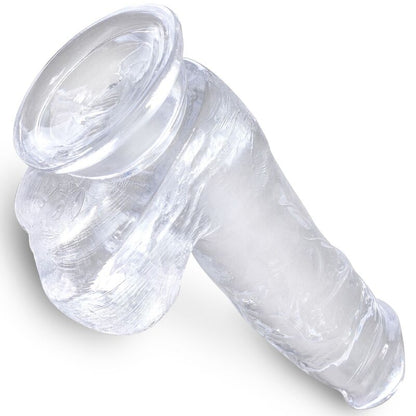 KING COCK - CLEAR REALISTIC PENIS WITH BALLS 13.5 CM TRANSPARENT - Kink&Play