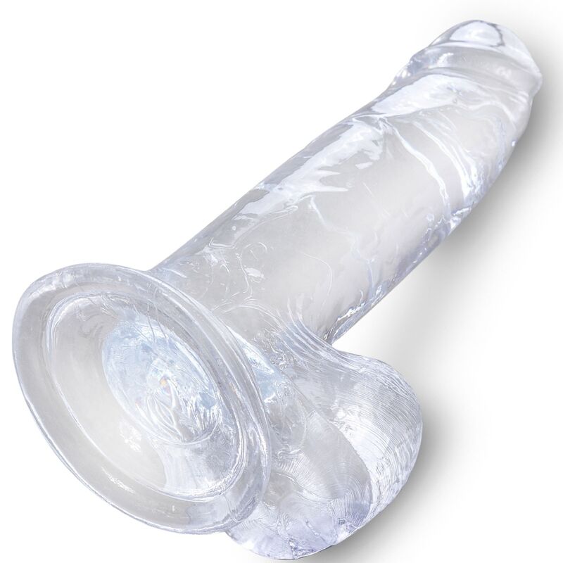 KING COCK - CLEAR REALISTIC PENIS WITH BALLS 15.2 CM TRANSPARENT - Kink&Play
