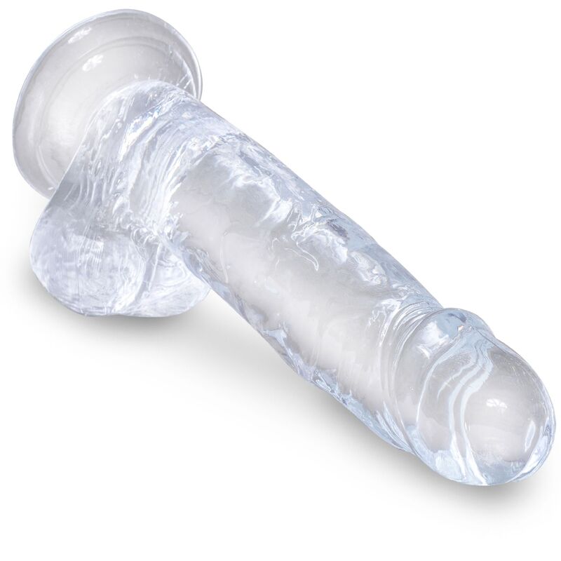 KING COCK - CLEAR REALISTIC PENIS WITH BALLS 15.2 CM TRANSPARENT - Kink&Play