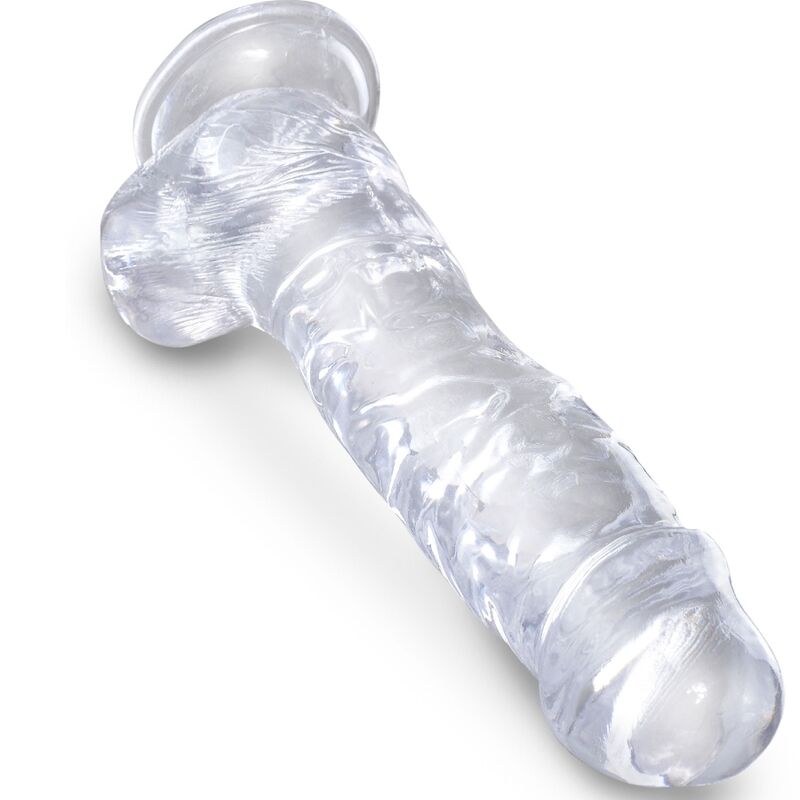 KING COCK - CLEAR REALISTIC PENIS WITH BALLS 16.5 CM TRANSPARENT - Kink&Play