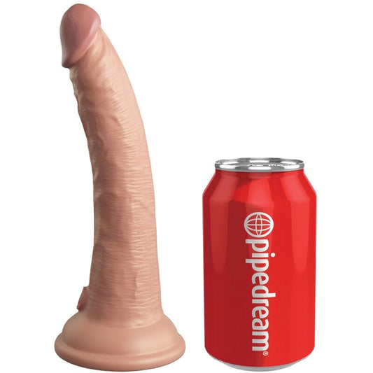 KING COCK - ELITE REALISTIC DILDO VIBRATOR & SILICONE REMOTE CONTROL 17.8 CM - Kink&Play