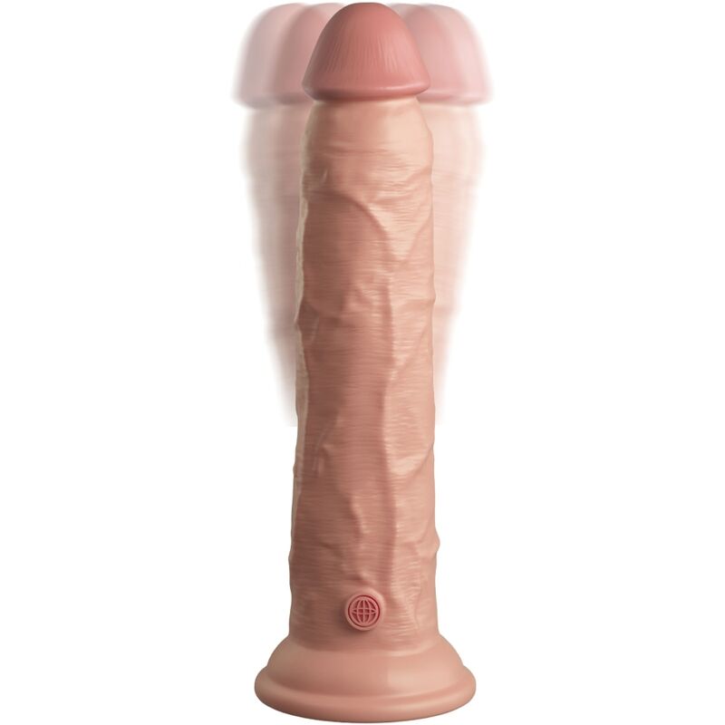 KING COCK - ELITE REALISTIC DILDO VIBRATOR & SILICONE REMOTE CONTROL 23 CM - Kink&Play
