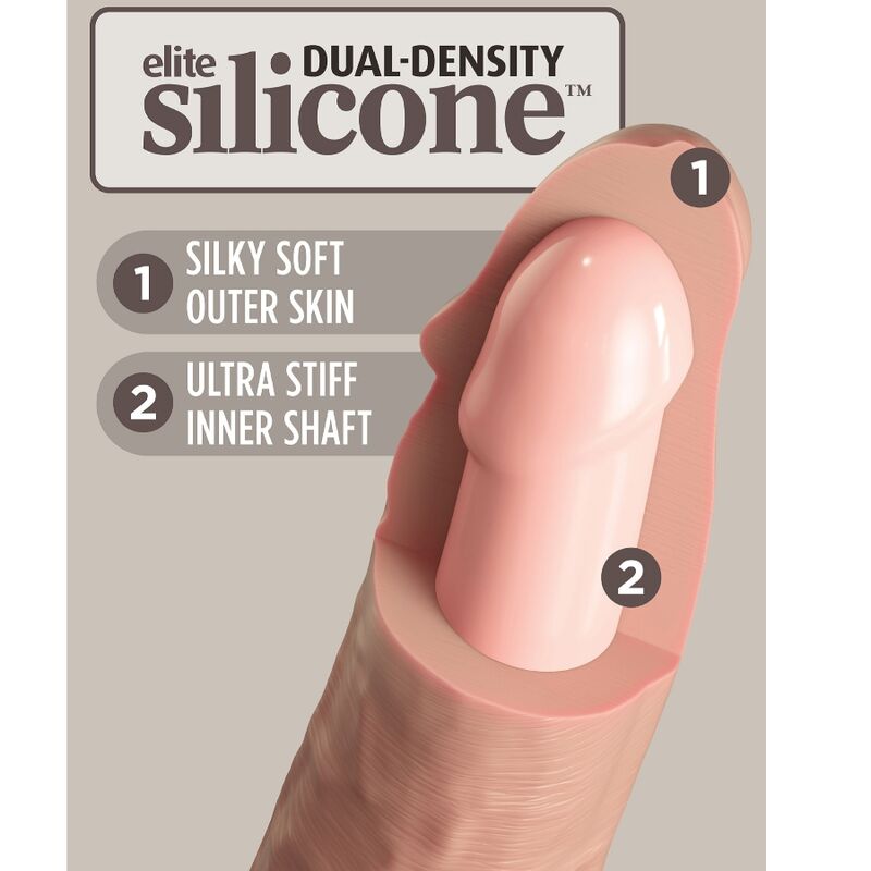KING COCK - ELITE REALISTIC SILICONE DILDO 15.2 CM - Kink&Play