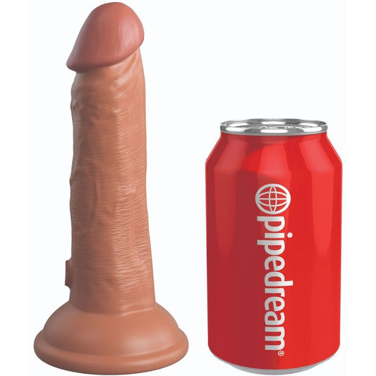 KING COCK - ELITE REALISTIC SILICONE DILDO 15.2 CM CARAMEL - Kink&Play