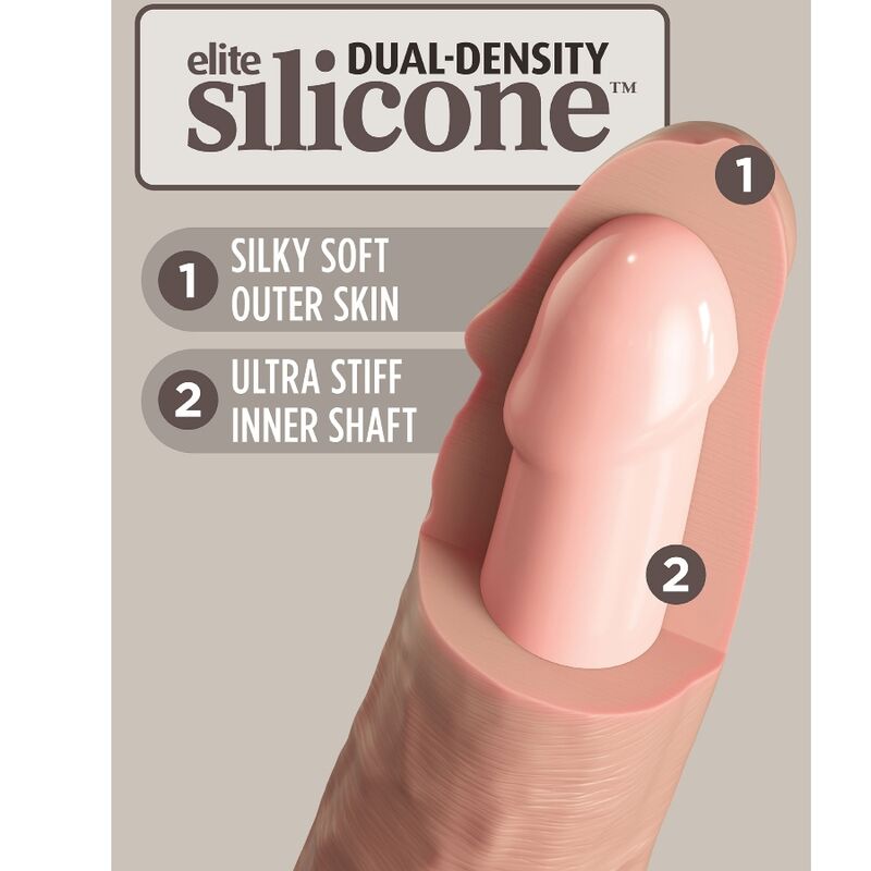 KING COCK - ELITE REALISTIC SILICONE DILDO 25.4 CM - Kink&Play