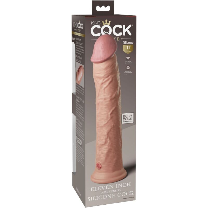 KING COCK - ELITE REALISTIC SILICONE DILDO 28 CM - Kink&Play