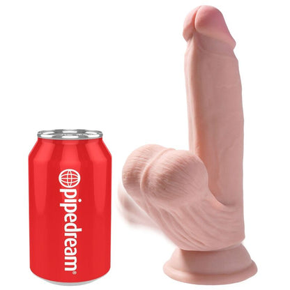 KING COCK - PLUS 3D DILDO SWINGING BALLS 15.2 CM LIGHT SKIN - Kink&Play