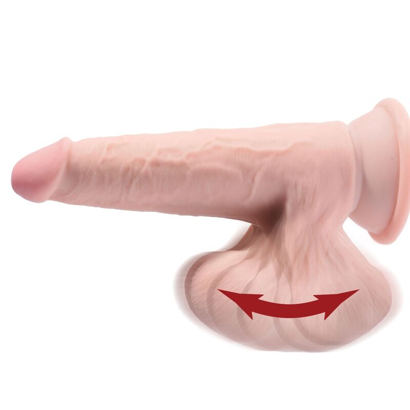 KING COCK - PLUS 3D DILDO SWINGING BALLS 24.5 CM LIGHT SKIN - Kink&Play