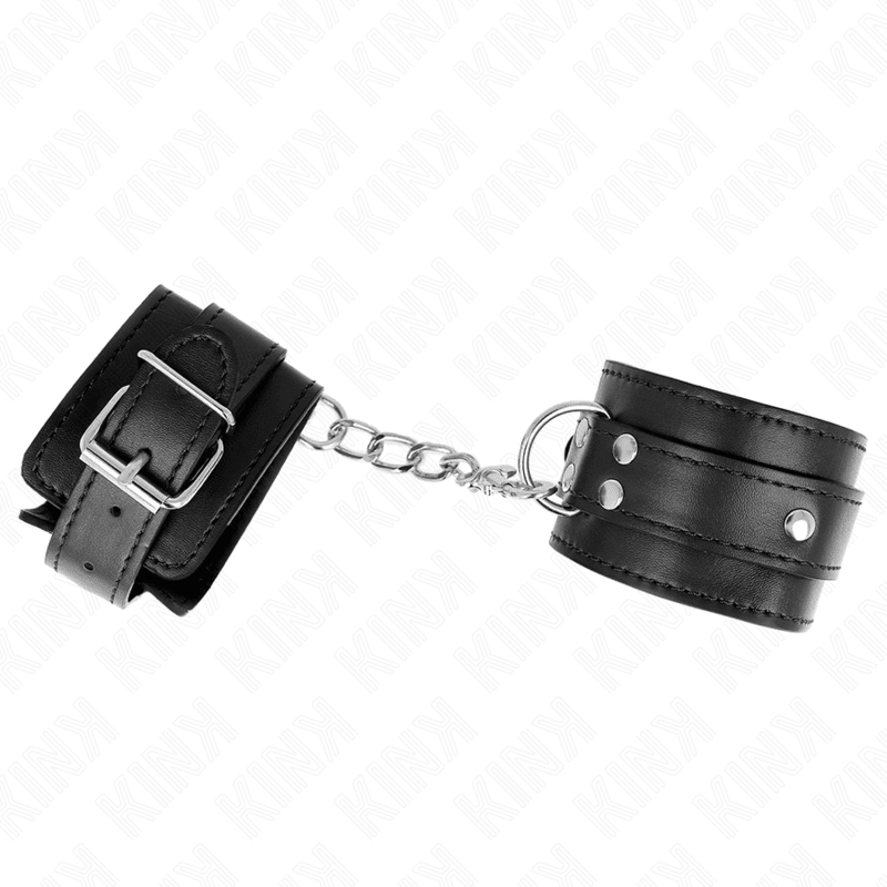 KINK - 3 D - RING WRIST RESTRAINTS ADJUSTABLE BLACK 17.5 - 25 CM X 6 CM - Kink&Play