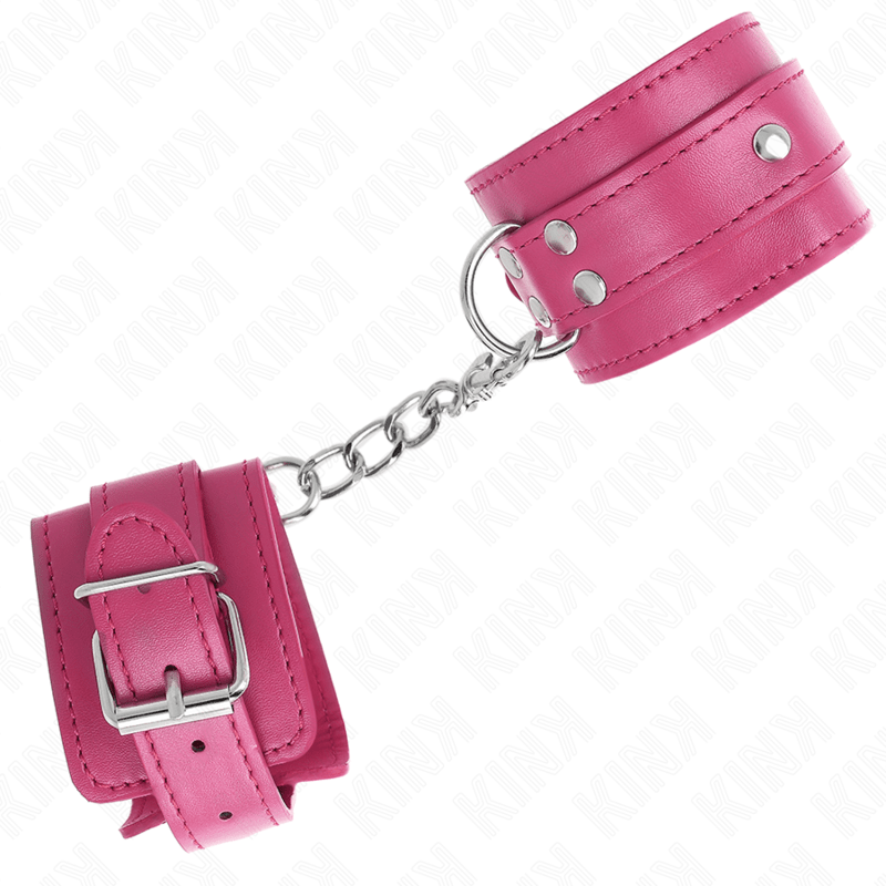 KINK - 3 D - RING WRIST RESTRAINTS ADJUSTABLE PINK 17.5 - 25 CM X 6 CM - Kink&Play
