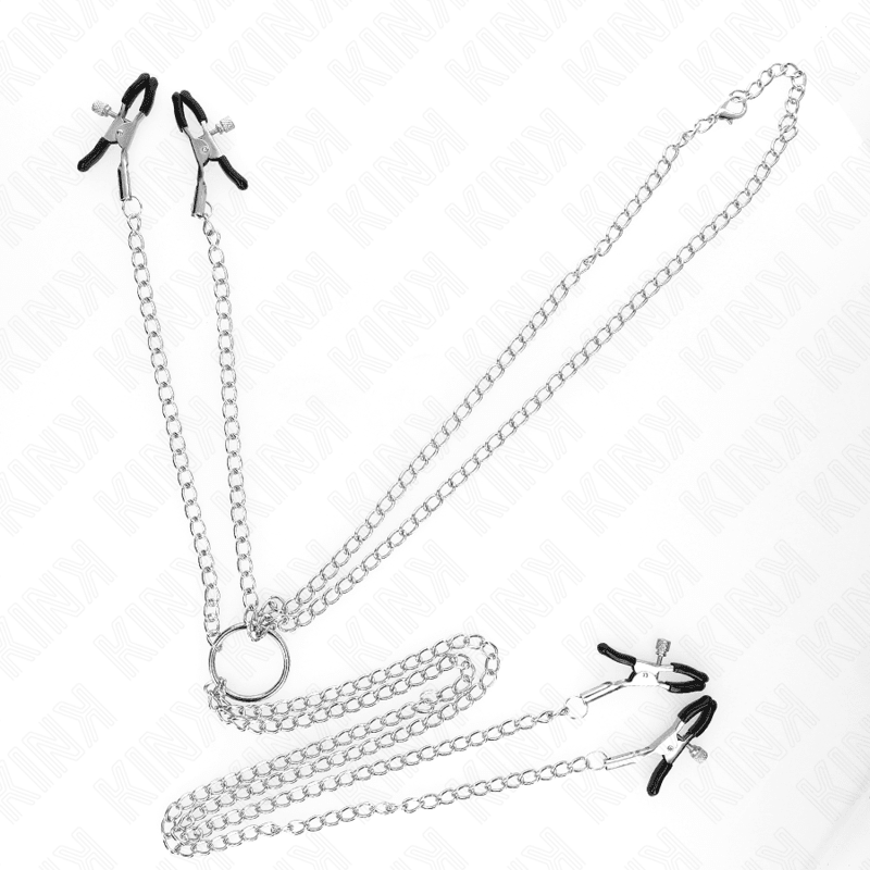 KINK - 4 NIPPLE AND CLIT CLAMPS ADJUSTABLE SILVER - Kink&Play