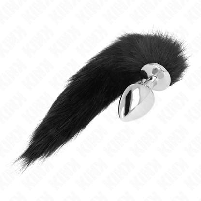 KINK - ANAL PLUG SIZE L 10 X 4 CM WITH SYNTHETIC TAIL 40 CM BLACK - Kink&Play