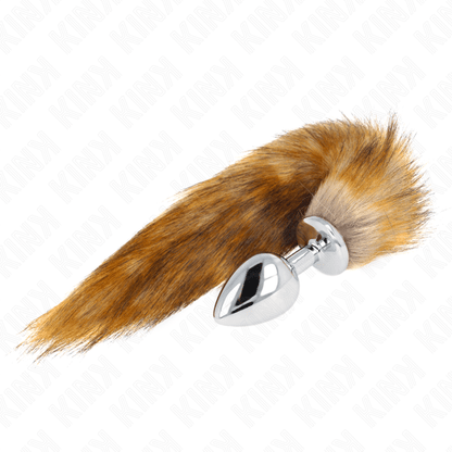 KINK - ANAL PLUG SIZE L 10 X 4 CM WITH SYNTHETIC TAIL 40 CM BROWN - Kink&Play