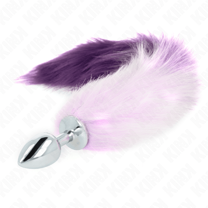 KINK - ANAL PLUG SIZE S 7 X 3 CM WITH SYNTHETIC TAIL 40 CM PURPLE - Kink&Play