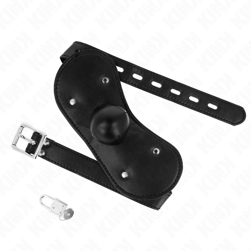 KINK - BALL GAG MOUTH MASK WITH LOCK ADJUSTABLE 42 - 60 CM - Kink&Play