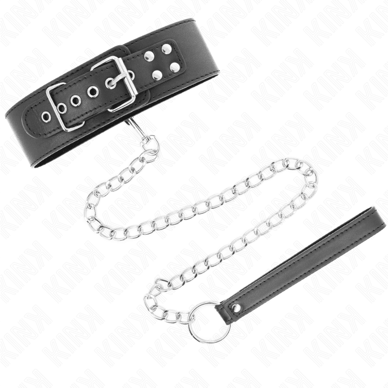 KINK - BASIC MODEL COLLAR WITH LEASH 65 CM MODEL 0 - Kink&Play