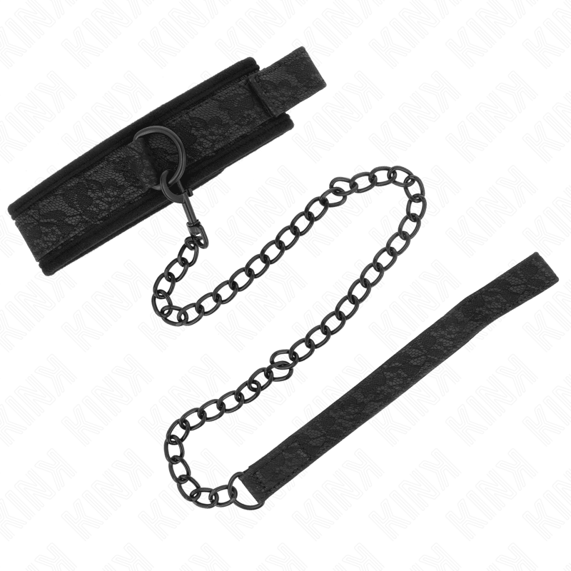 KINK - BASIC MODEL COLLAR WITH LEASH 77 CM MODEL 5 AJUSTABLE 34 - 54 CM X 5 CM - Kink&Play