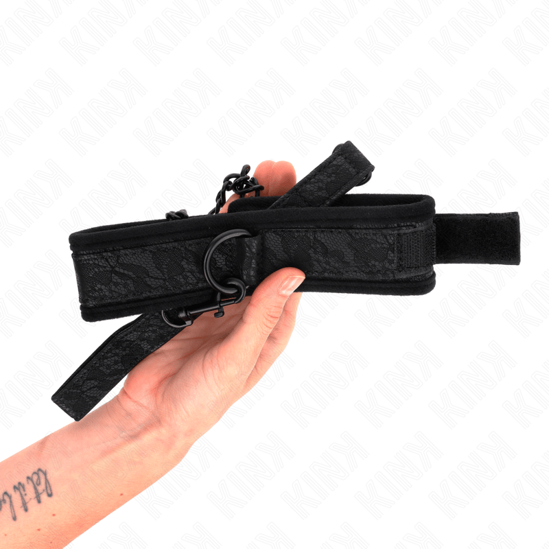 KINK - BASIC MODEL COLLAR WITH LEASH 77 CM MODEL 5 AJUSTABLE 34 - 54 CM X 5 CM - Kink&Play