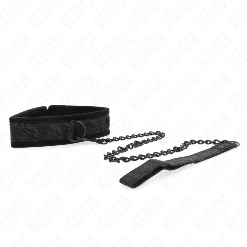 KINK - BASIC MODEL COLLAR WITH LEASH 77 CM MODEL 5 AJUSTABLE 34 - 54 CM X 5 CM - Kink&Play