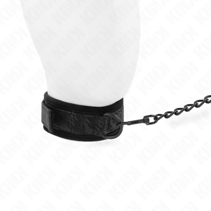 KINK - BASIC MODEL COLLAR WITH LEASH 77 CM MODEL 5 AJUSTABLE 34 - 54 CM X 5 CM - Kink&Play