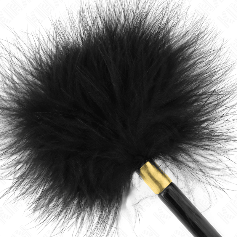 KINK - BLACK GOLD METAL TICKLE FEATHERS 18 CM - Kink&Play