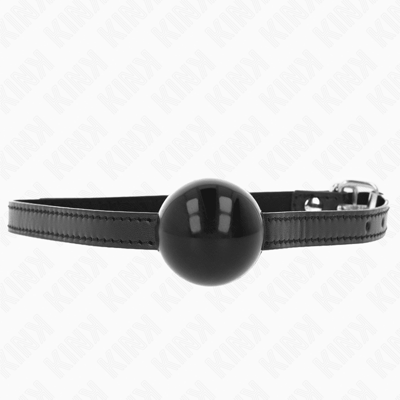 KINK - BLACK SINGLE SOLID BALL 4 CM GAG 65 x 1.5 CM - Kink&Play