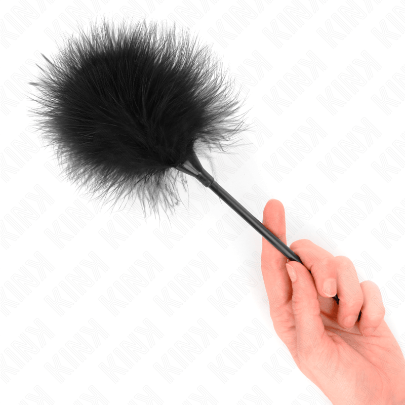 KINK - BLACK TICKLE FEATHERS USED FOR THE BONDAGE KIT 27 CM - Kink&Play