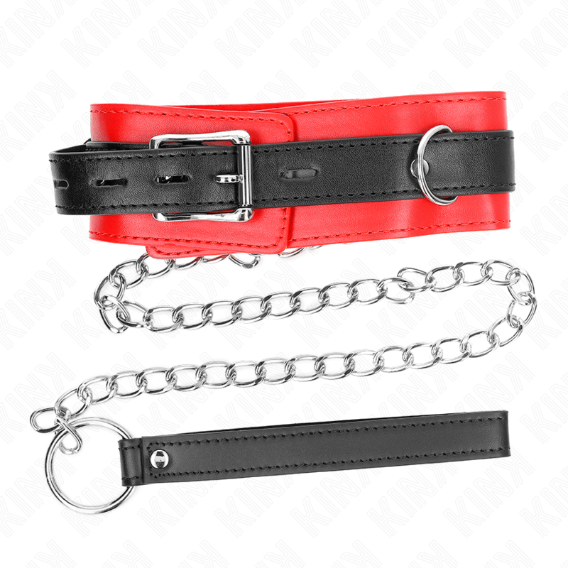 KINK - COLLAR WITH BELT 65 CM WITH STRAP RED 54 X 4.5 CM - Kink&Play