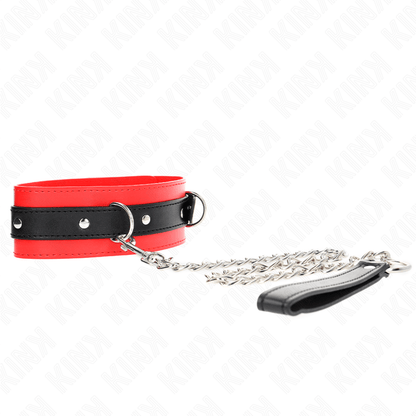 KINK - COLLAR WITH BELT 65 CM WITH STRAP RED 54 X 4.5 CM - Kink&Play