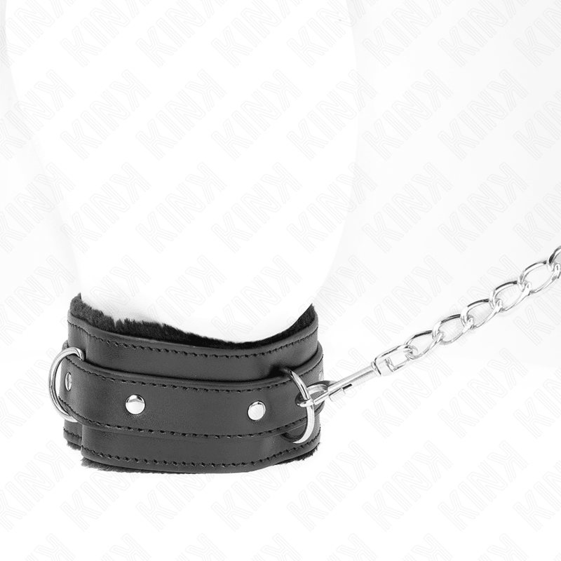 KINK - COLLAR WITH LEASH 65 CM WITH RESTRICTIONS BLACK 36 - 42 CM X 5.5 CM - Kink&Play