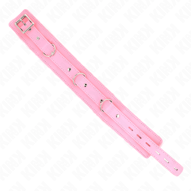 KINK - COLLAR WITH LEASH 65 CM WITH RESTRICTIONS PINK 36 - 42 CM X 5.5 CM - Kink&Play