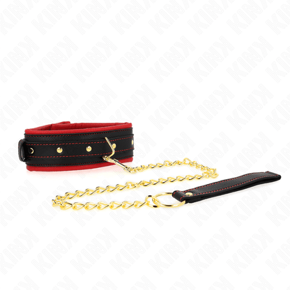 KINK - COLLAR WITH PLAIN FABRIC LEASH ADJUSTABLE 33 - 48 CM X 5.7 CM - Kink&Play