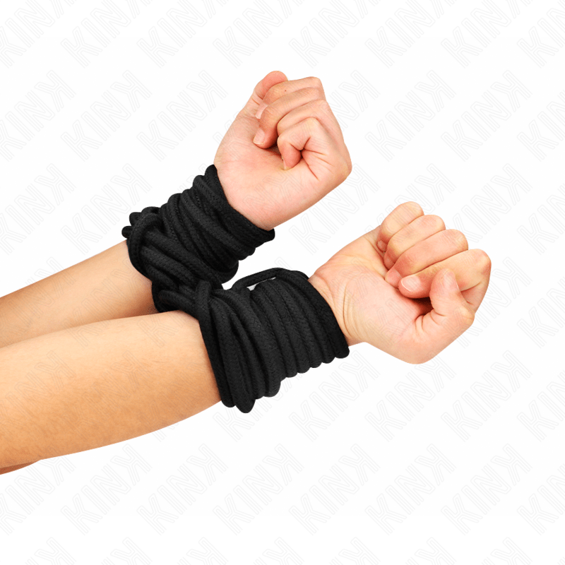 KINK - COTTON ROPE 5 METER BLACK - Kink&Play