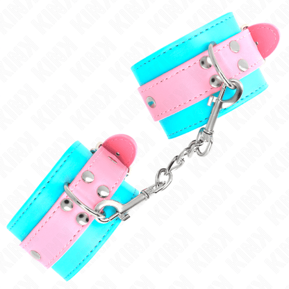 KINK - CUTE WRIST RESTRAINTS BLUE / PINK ADJUSTABLE 16 - 28 CM X 5 CM - Kink&Play