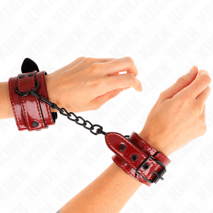 KINK - DARK RED WRIST CUFFS 23 X 5 CM - Kink&Play