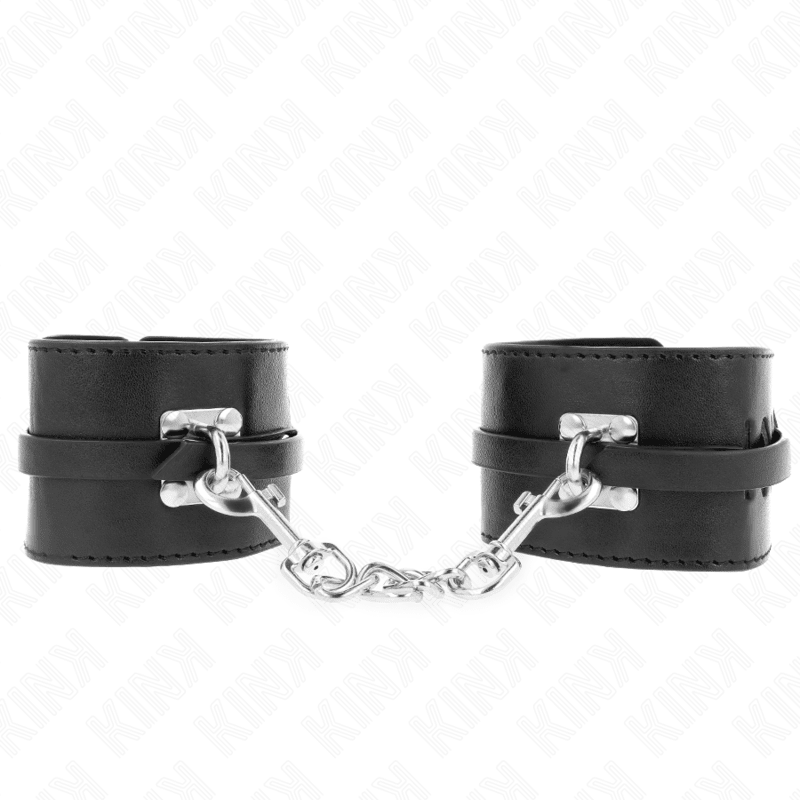 KINK - DELUXE LOCKING WRIST RESTRAINTS BLACK ADJUSTABLE 14.5 - 21 CM X 6 CM - Kink&Play