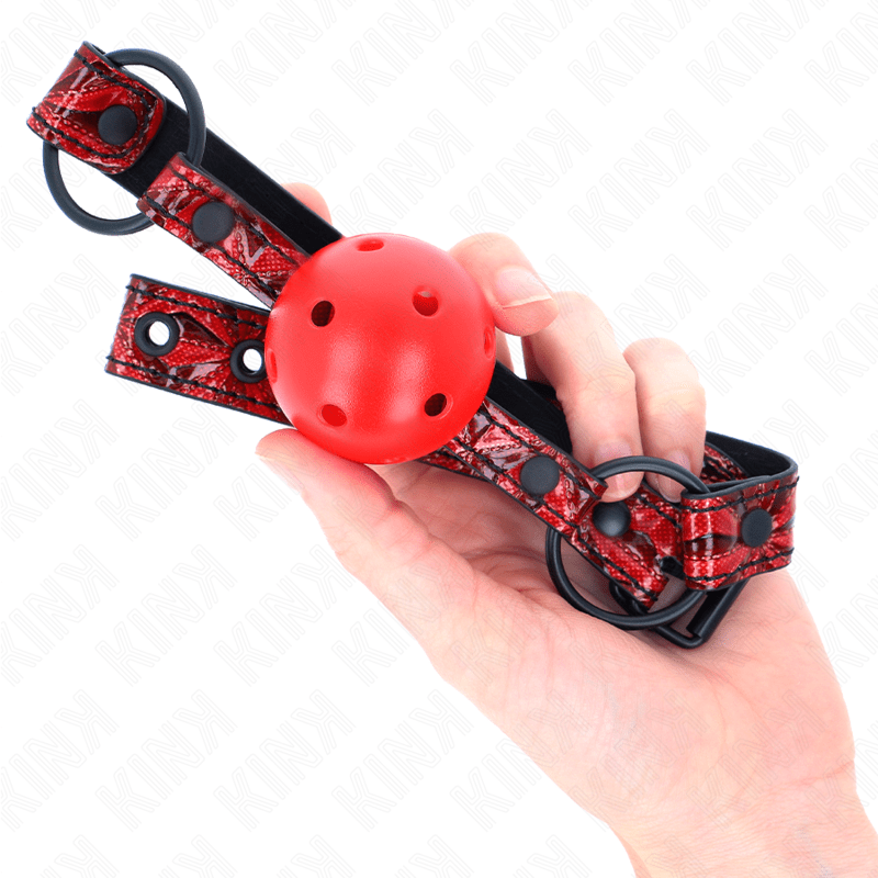 KINK - DIAMOND PATTERN BALL 4.5 CM GAG MODEL 1 64.5 CM ADJUSTABLE 42 - 60 CM - Kink&Play
