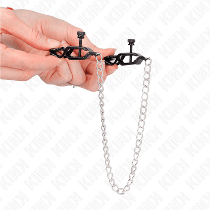 KINK - FLAT CHAIN NIPPLE CLAMPS SILVER 30 CM - Kink&Play