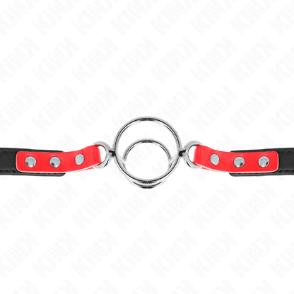 KINK - GAG WITH MULTIPLE O - RINGS 4 / 4.8 CM RED 38 X 56 CM - Kink&Play