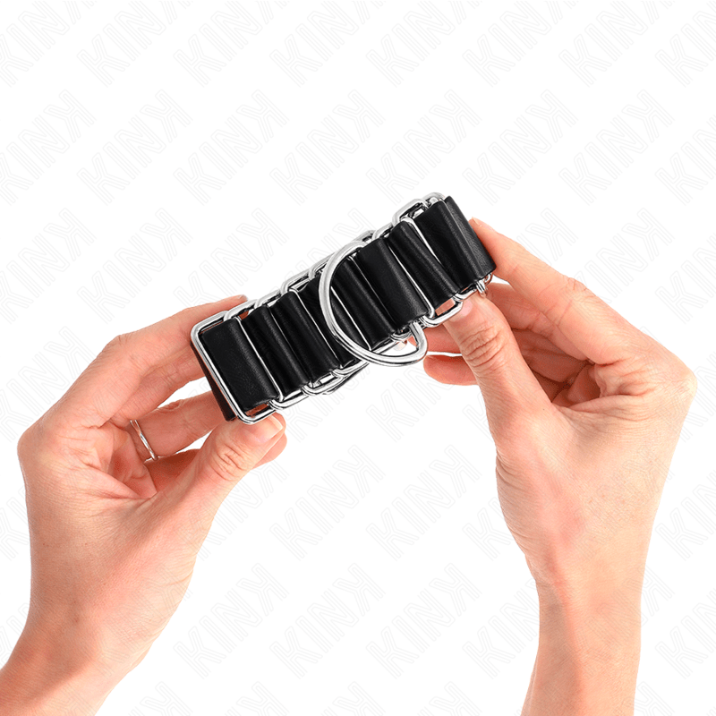 KINK - HINGE - LIKE THIN WRIST RESTRAINTS BLACK ADJUSTRABLE 16 - 22 CM X 3.5 CM - Kink&Play