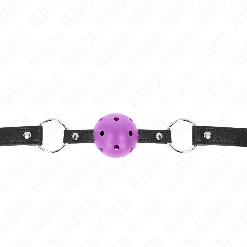 KINK - HOLLOW HARD PURPLE BALL 4.5 CM GAG 63.5 X 2 CM - Kink&Play