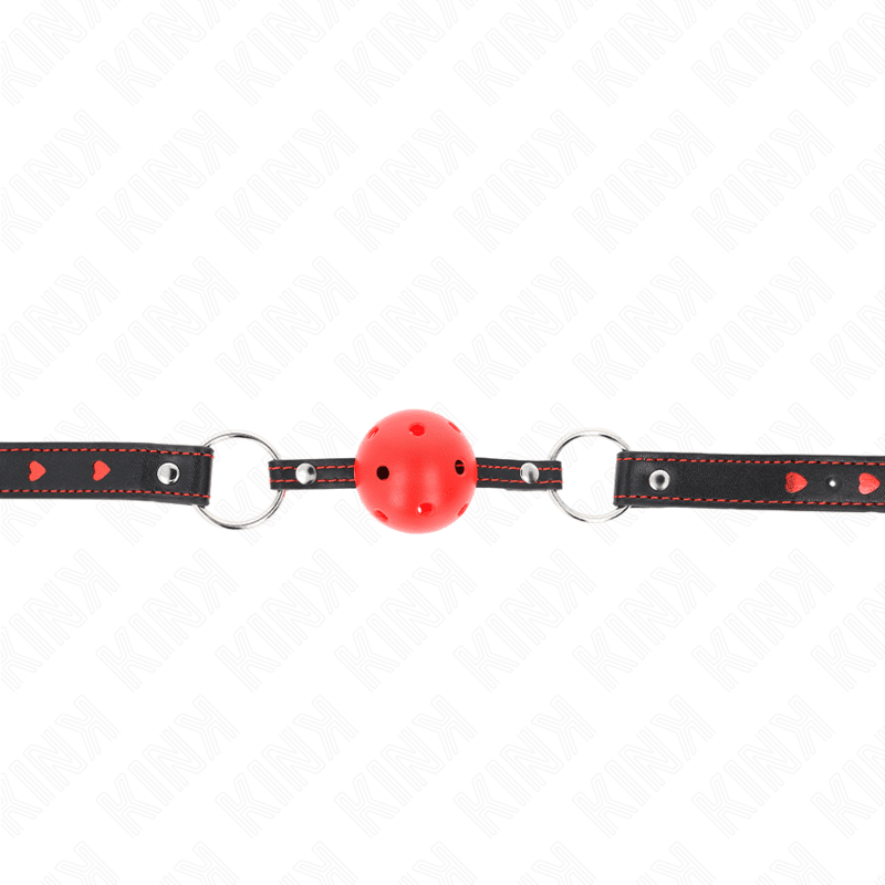KINK - HOLLOW HARD RED BALL GAG MODEL 2 65 x 2.5 CM - Kink&Play