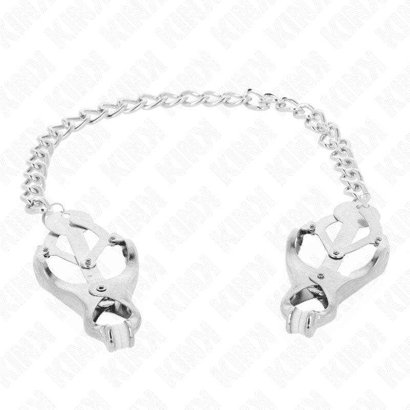 KINK - JAPANESE CLOVER NIPPLE CLAMPS WITH CHAIN SILVER 30 CM - Kink&Play