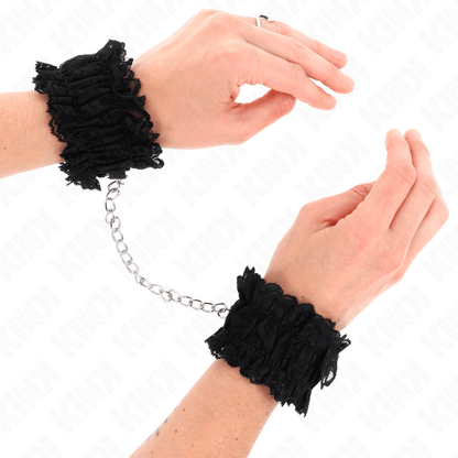 KINK - LACE ELASTIC WRIST RESTRAINTS NEGRO - Kink&Play