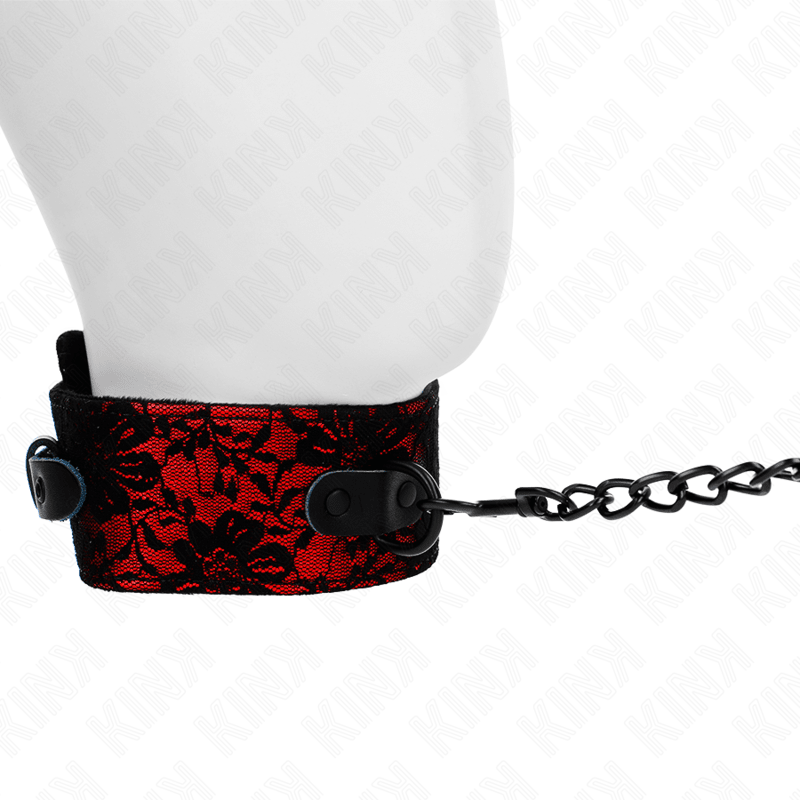 KINK - LACE NECKLACE WITH BELT WITH REAL LEATHER BELT 105 CM / 44 X 5.5 CM - Kink&Play