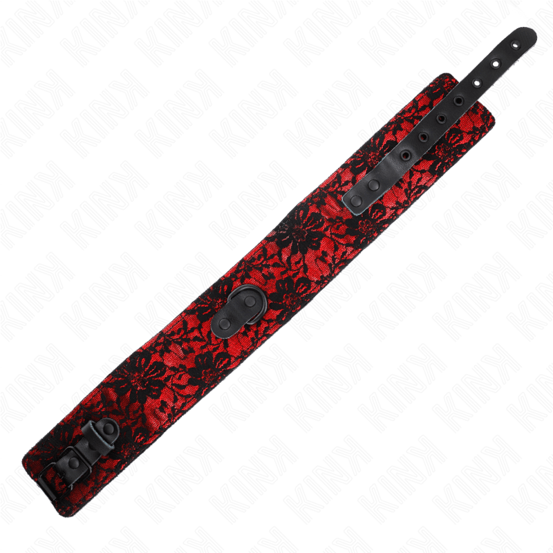 KINK - LACE NECKLACE WITH BELT WITH REAL LEATHER BELT 105 CM / 44 X 5.5 CM - Kink&Play
