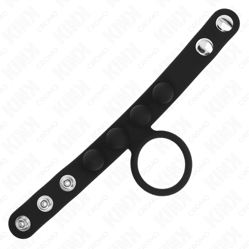 KINK - LEATHER PENIS RING 3.5 CM WITH PRESSURE CLOSURE 23 X 2 CM - Kink&Play