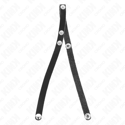 KINK - LEATHER PENIS RING WITH PRESSURE CLOSURE 39 X 1 CM - Kink&Play